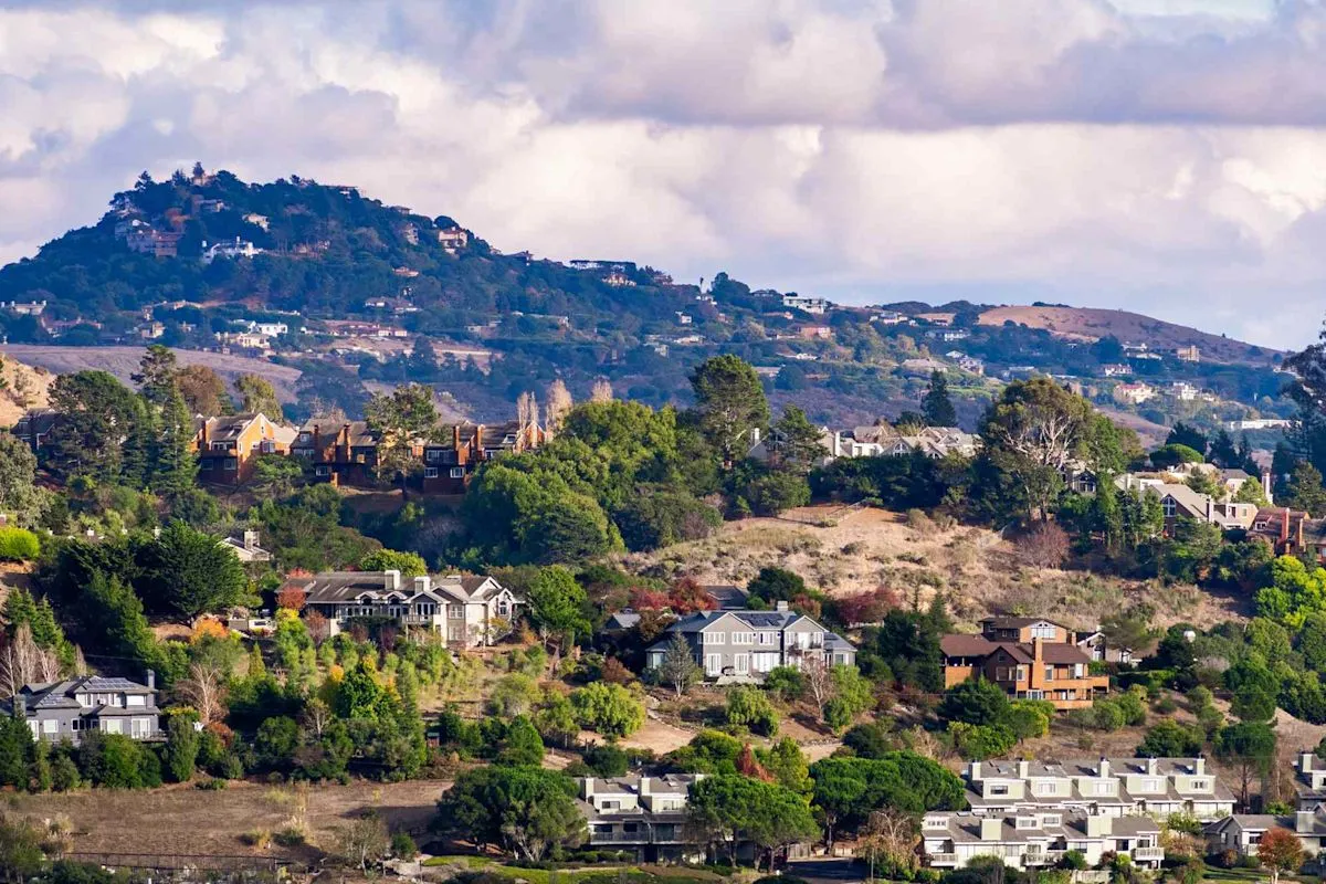 Pemandangan indah kota Mill Valley di utara San Francisco California