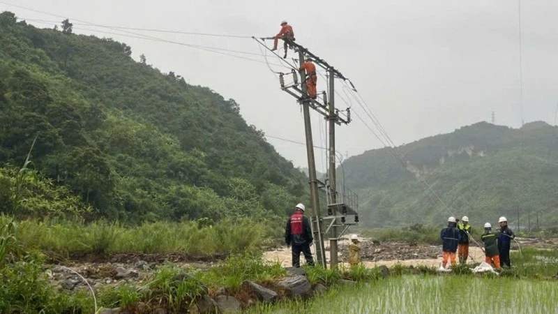 Kondisi wilayah terdampak tanah longsor akibat hujan deras di Son La.